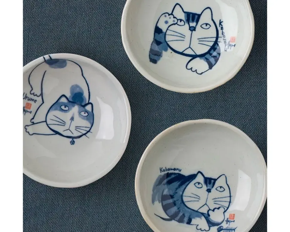 kabamaru__mini_dish_set_2.webp MIYA Company Cats^Kabamaru 4.25" Mini Dish Set