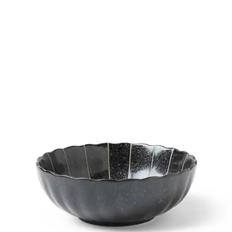 kasa_lines_black__bowl_0-1.webp MIYA Company Medium Bowls^Kasa Lines Black 5.5" Bowl