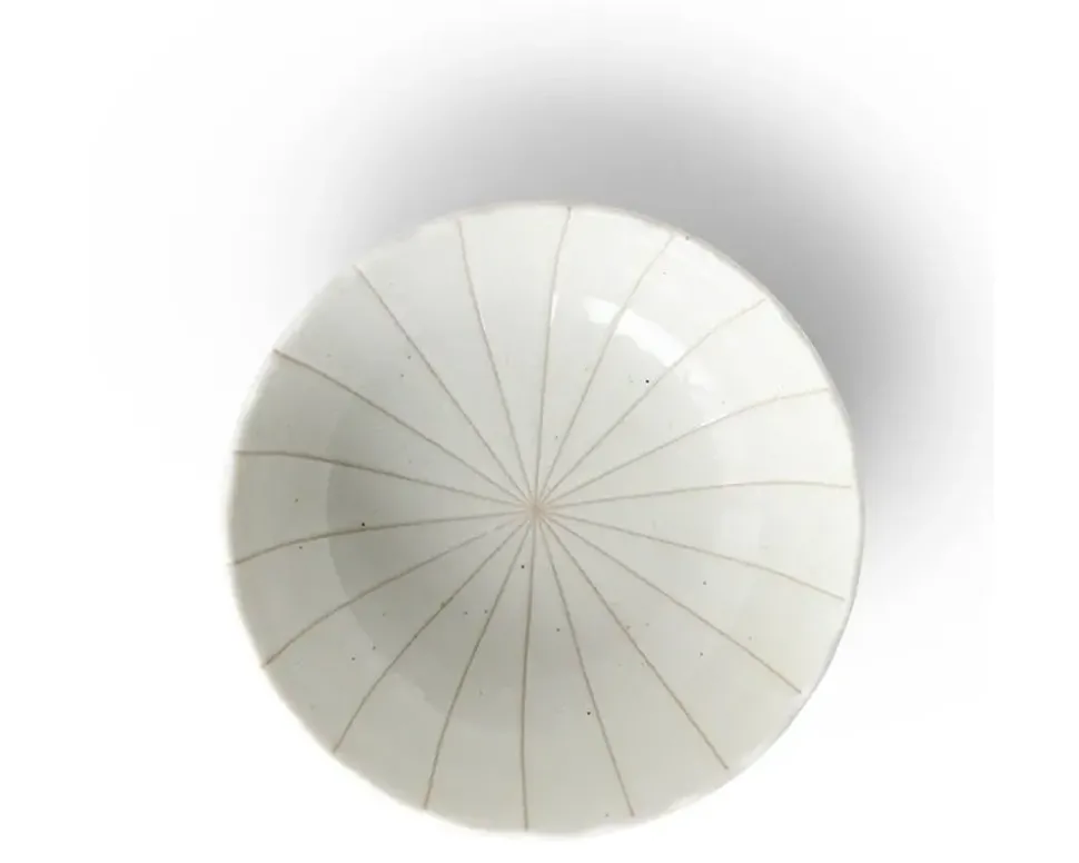 kasa_lines_white__bowl_2.webp MIYA Company Medium Bowls^Kasa Lines White 5.5" Bowl