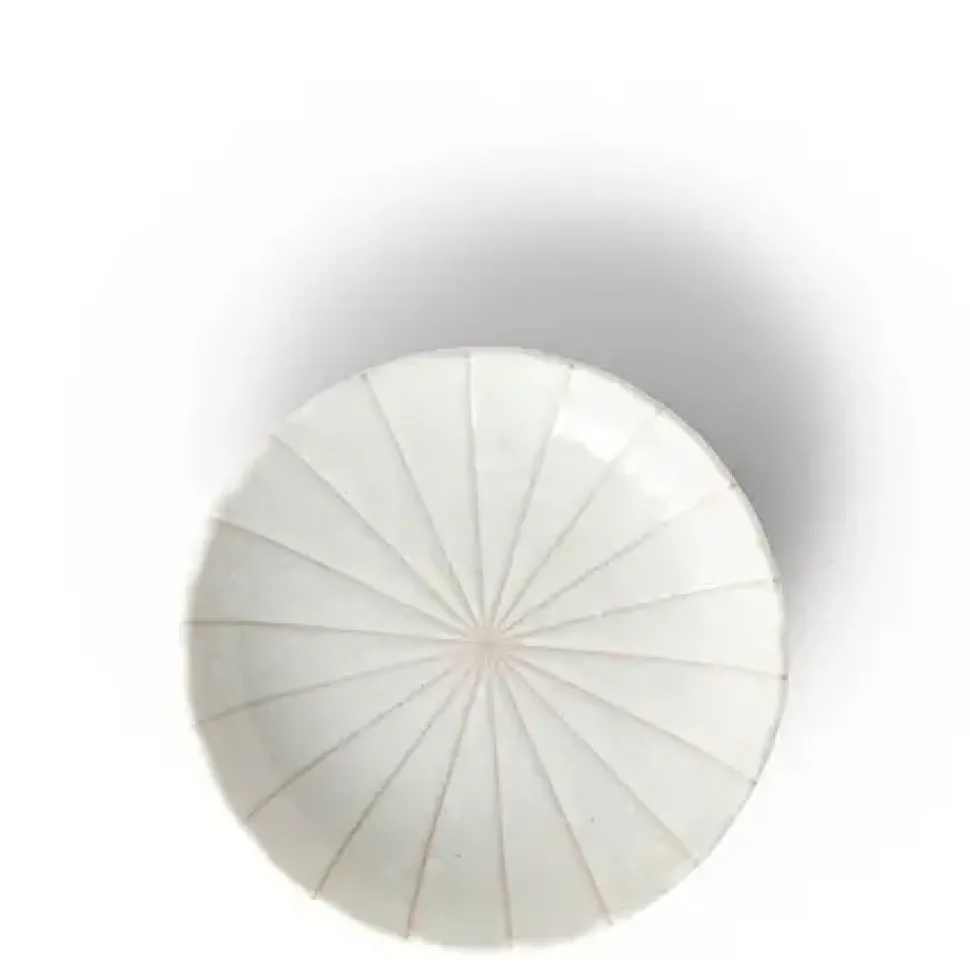 kasa_lines_white__plate_0.webp MIYA Company Small Plates^Kasa Lines White 4.75" Plate