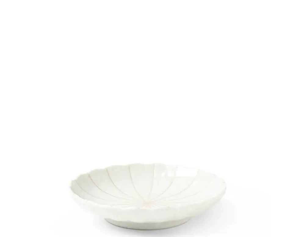 kasa_lines_white__plate_2.webp MIYA Company Small Plates^Kasa Lines White 4.75" Plate