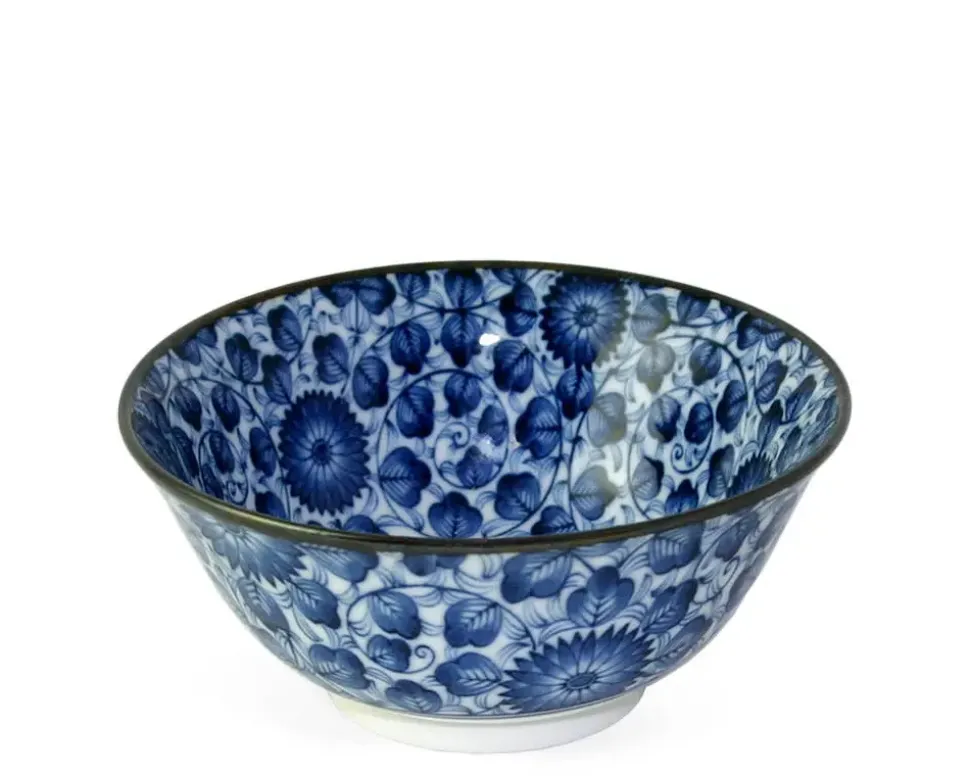 kikuzome_karakusa__bowl_1.webp MIYA Company Medium Bowls^Kikuzome Karakusa 6" Bowl