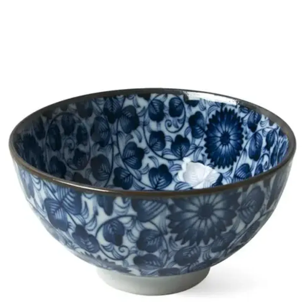 kikuzome_karakusa__rice_b_0.webp MIYA Company Rice Bowls^Kikuzome Karakusa 4.5" Rice Bowl