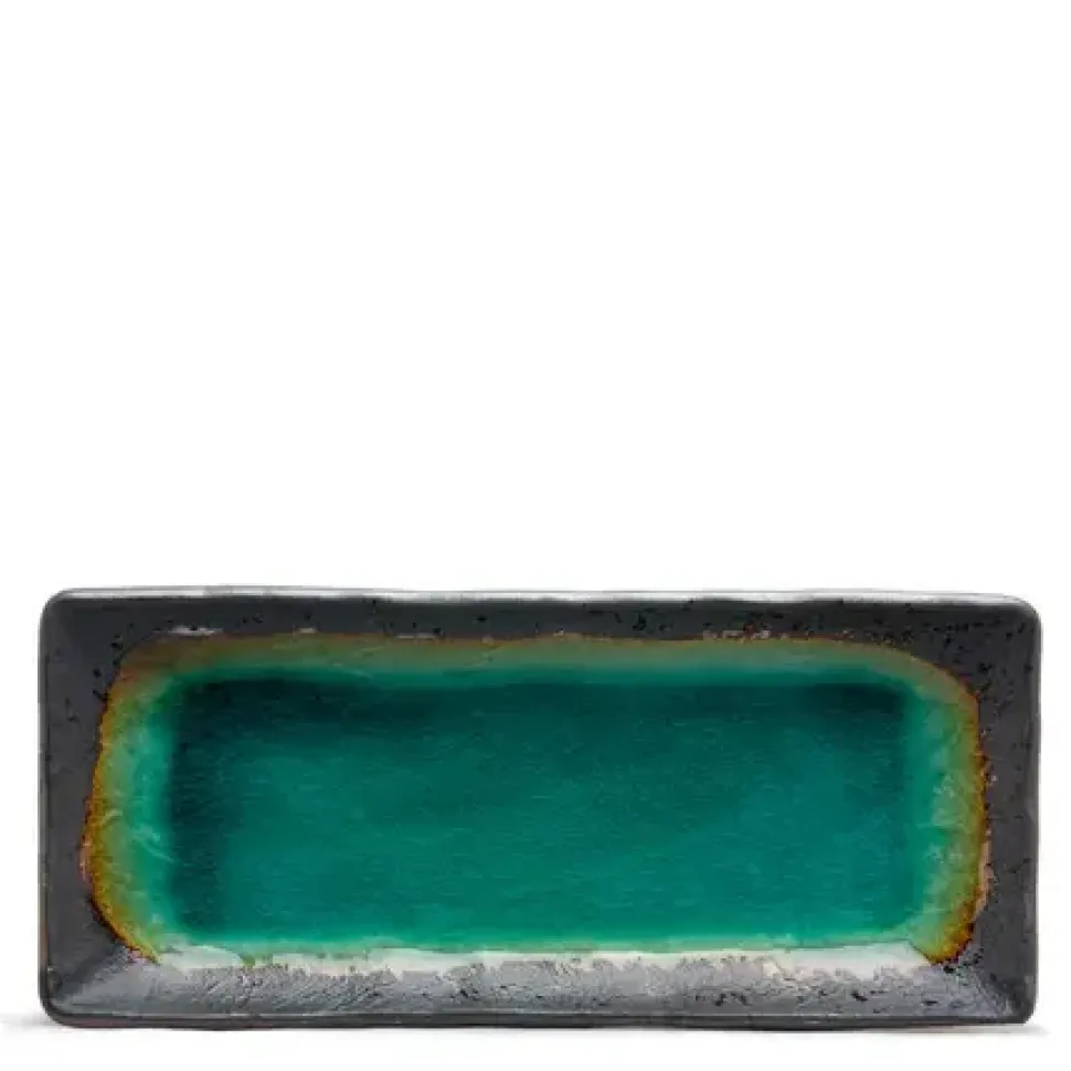 kosui_green__x__plate_0-1.webp MIYA Company Medium Plates^Kosui Green 11.5" X 5" Plate