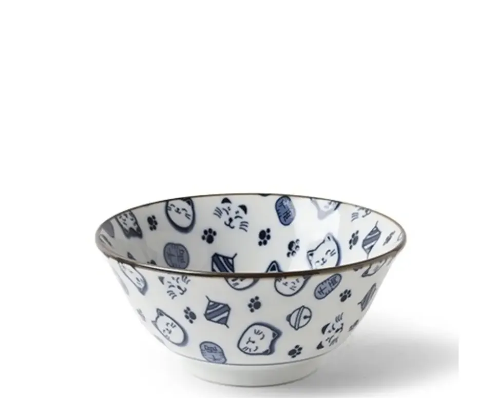 maneki_neko_blue__bowl_0-1.webp MIYA Company Bowls^Maneki Neko Blue 5.75" Bowl