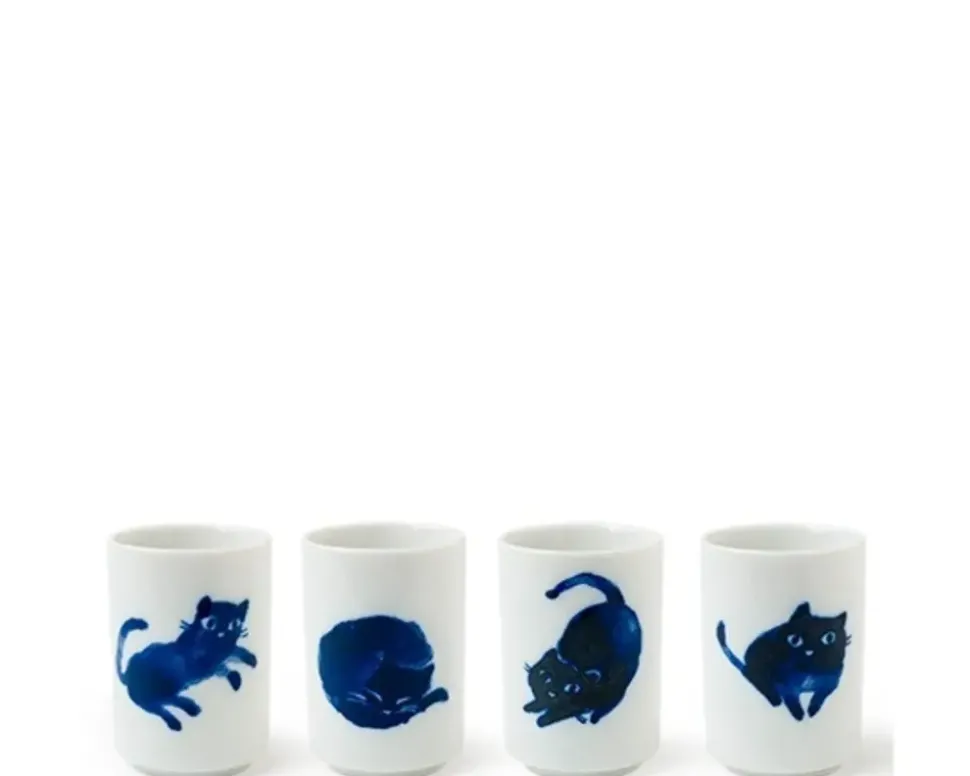 midnight_blue_cat_cup_set_2.webp MIYA Company Cats^Midnight Blue Cat Cup Set