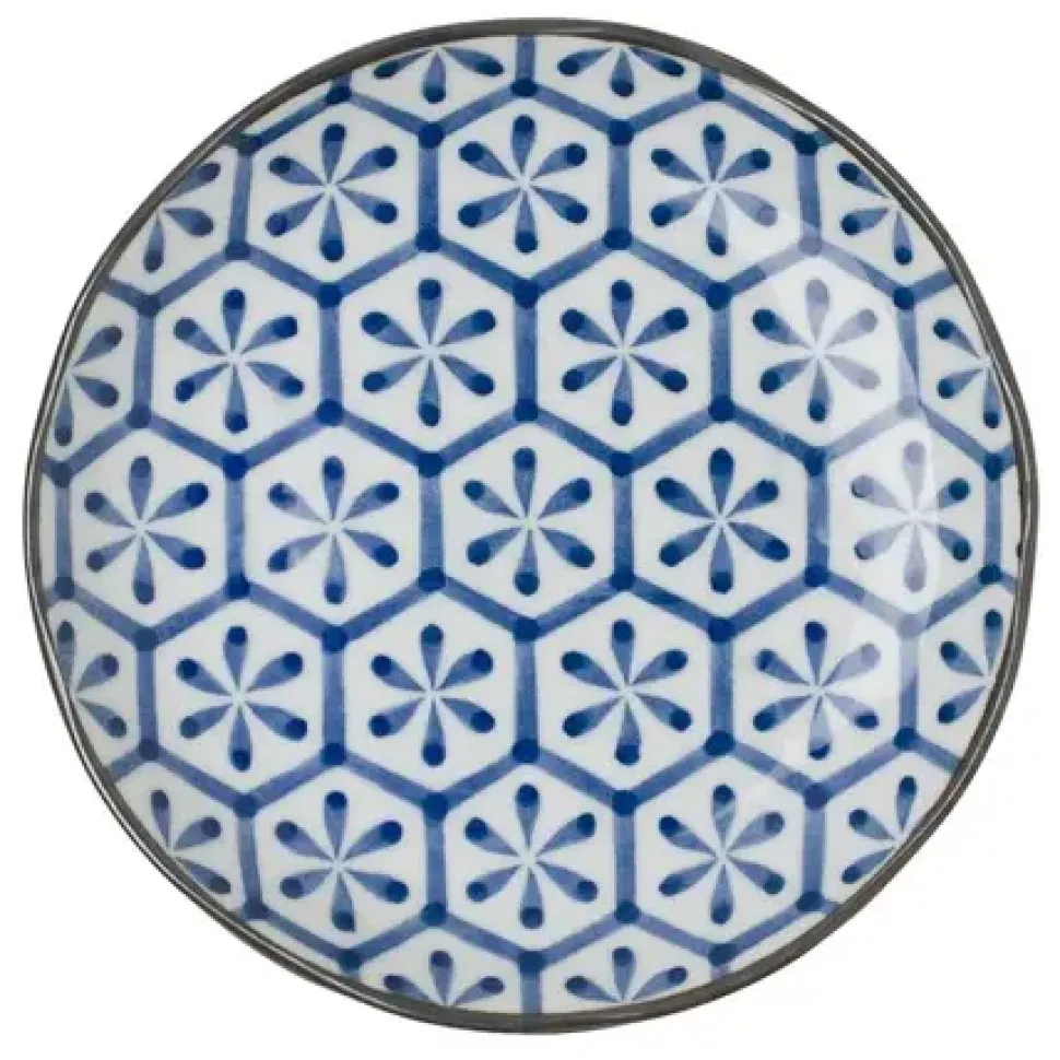 monyou__hana_kikkou_plate_0.webp MIYA Company Medium Plates^Monyou 6.5" Hana Kikkou Plate