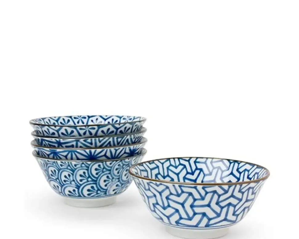 monyou__hana_seigaiha_bow_2.webp MIYA Company Medium Bowls^Monyou 6" Hana Seigaiha Bowl