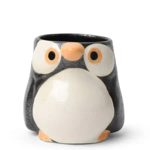 MIYA Company Cups/Mugs^Mug Penguin Orange/Black