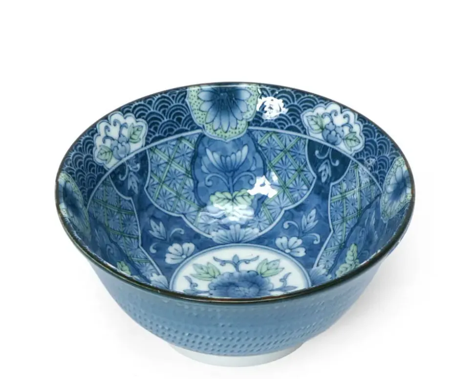 mums__bowl_1.webp MIYA Company Blue & White 6" Bowls^Mums 6" Bowl
