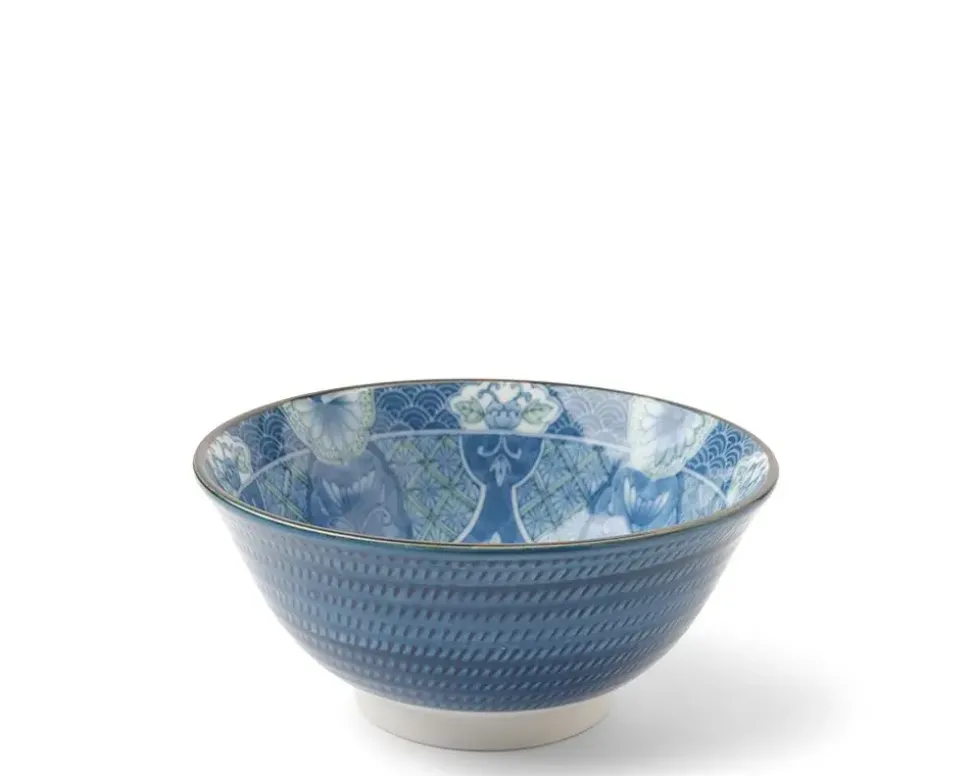 mums__bowl_2.webp MIYA Company Blue & White 6" Bowls^Mums 6" Bowl