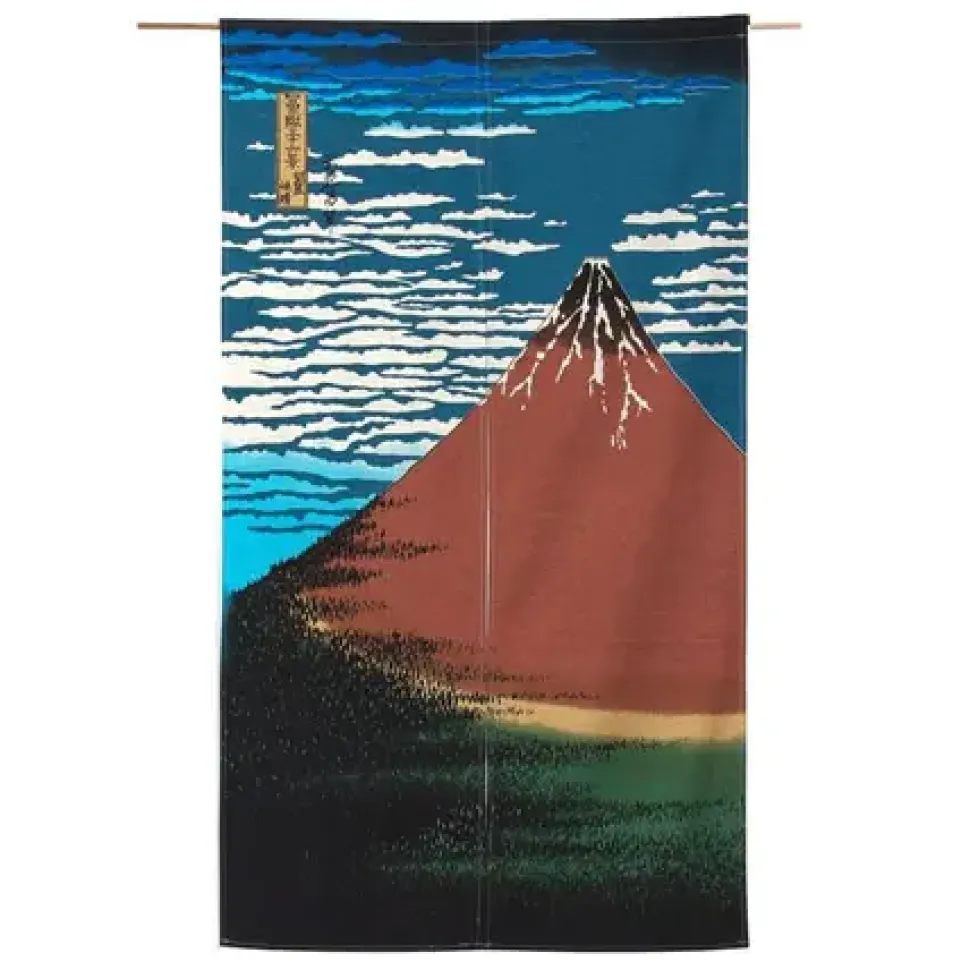 red_mt_fuji_noren_0.webp MIYA Company Noren^Red Mt. Fuji Noren