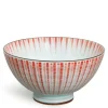 MIYA Company Rice Bowls^Red Tokusa 4.5" Rice Bowl