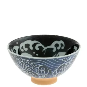 MIYA Company Bowls^Rice Bowl Blue Whale Waves 5