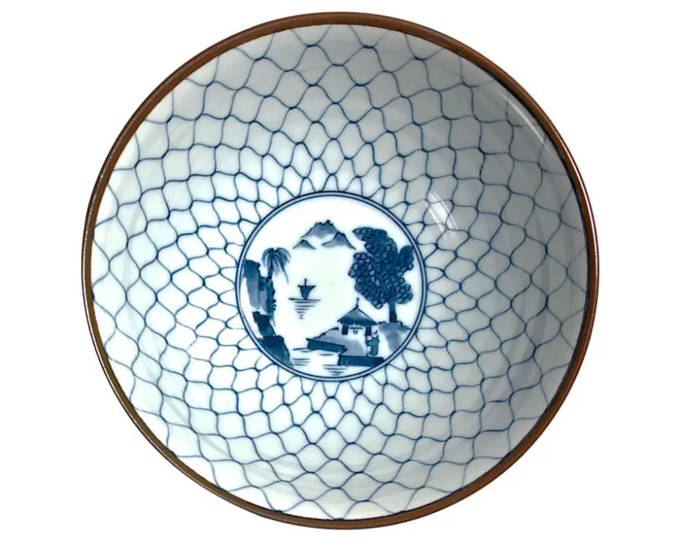 sansui_landscape__noodle__2.webp MIYA Company Ramen Bowls^Sansui Landscape 7" Noodle Bowl