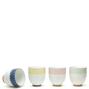 MIYA Company Teacups^Sashiko Teacup Set 6 Oz.