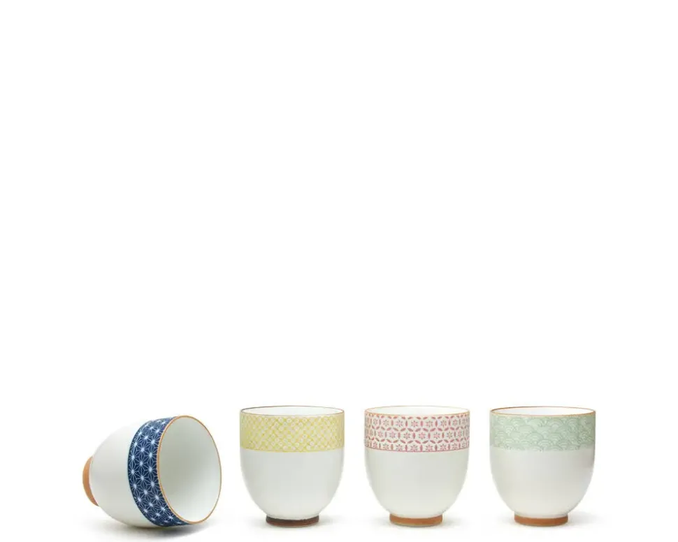 sashiko_teacup_set__oz_2.webp MIYA Company Teacups^Sashiko Teacup Set 6 Oz.