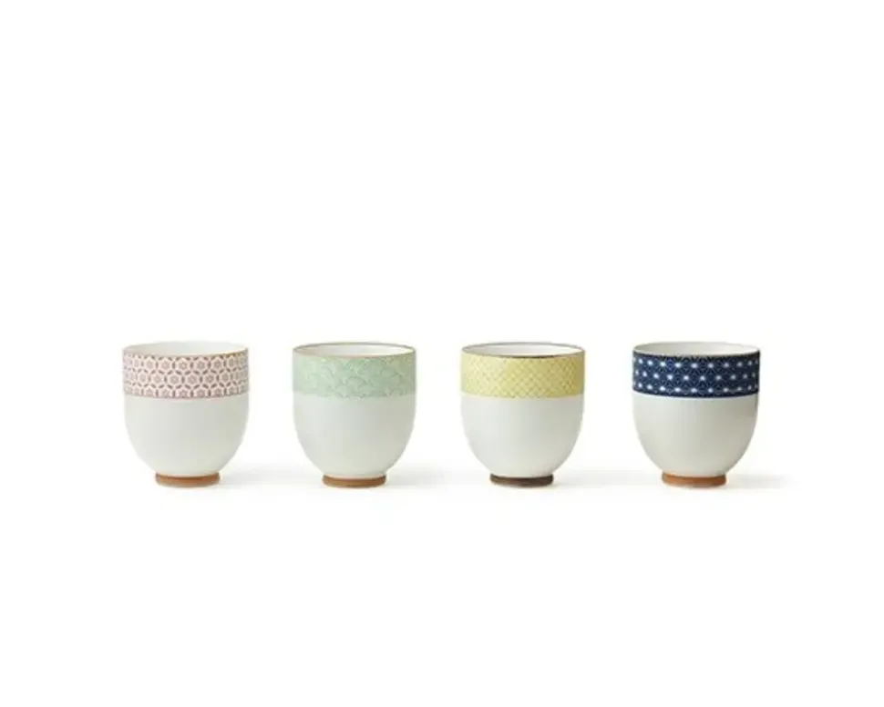 sashiko_teacup_set__oz_3.webp MIYA Company Teacups^Sashiko Teacup Set 6 Oz.