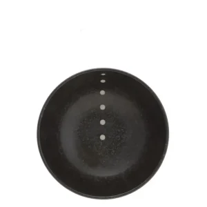 MIYA Company Medium Bowls^Satin Black White Dots 6-1/4
