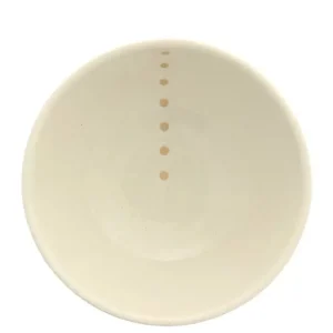 MIYA Company Medium Bowls^Satin White Dots 7-1/4