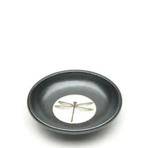 MIYA Company Sauce Dishes^Sauce Dish Graphite Gray/Black Dragonfly