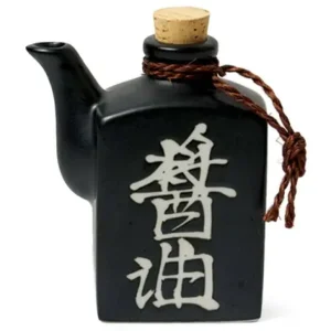 MIYA Company Sauce Pots^Shoyu 6 Oz. Sauce Pot With Cork - Black Matte