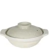 MIYA Company Donabe Casseroles^Sumi Kannyu White Donabe Casserole, 34 Oz.