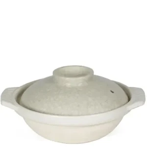 MIYA Company Donabe Casseroles^Sumi Kannyu White Donabe Casserole, 34 Oz.
