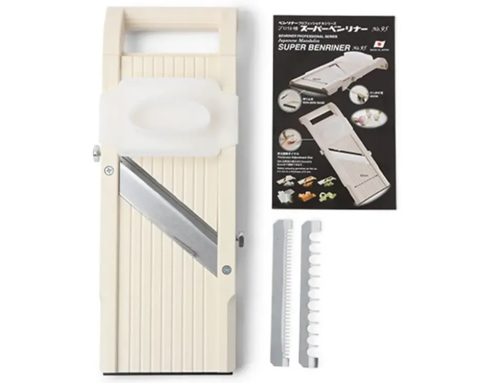super_benliner_mandoline__3.webp MIYA Company Slicers & Peelers^Super Benliner Mandoline Vegetable Slicer - Ivory