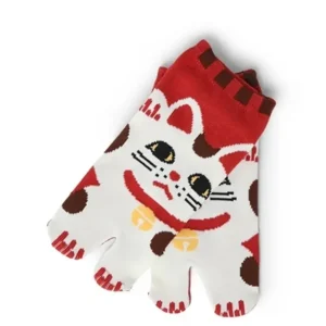 MIYA Company Other^Tabi Socks - Maneki Neko Red