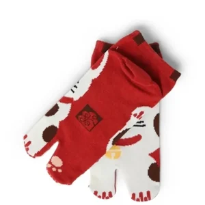 MIYA Company Other^Tabi Socks - Maneki Neko Red