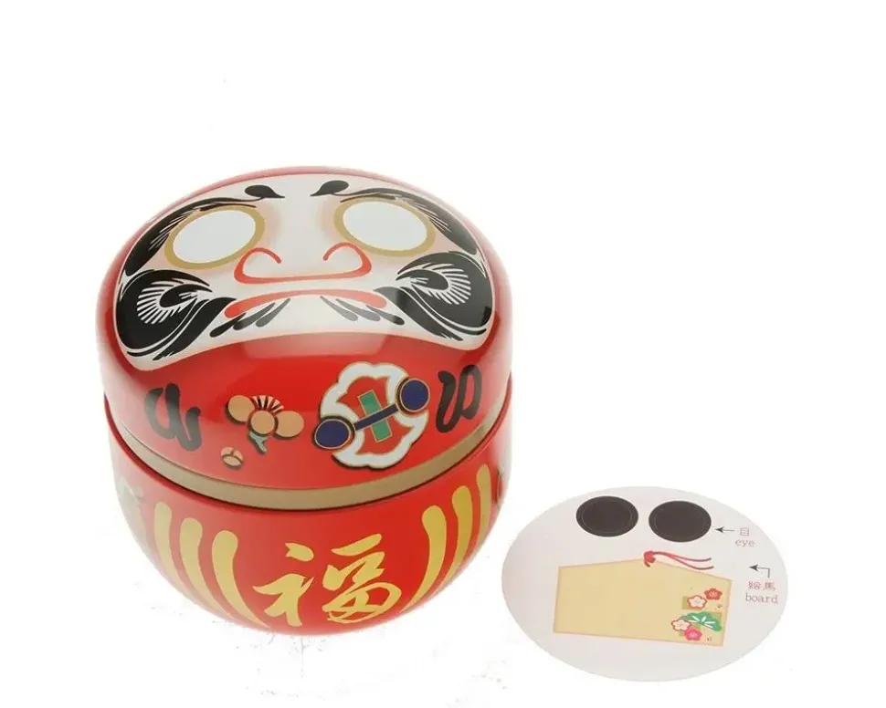 tea_canister_red_daruma_w_1.webp MIYA Company Tableware^Tea Canister Red Daruma "Wishes"