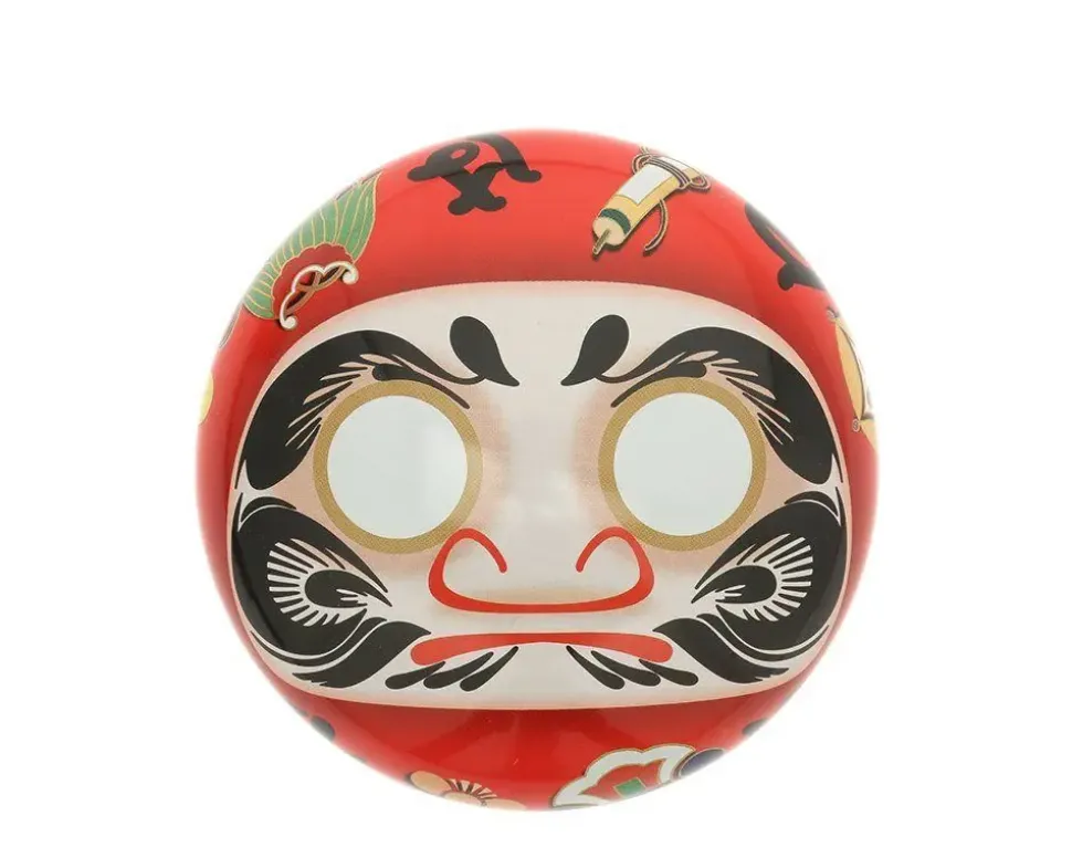 tea_canister_red_daruma_w_4.webp MIYA Company Tableware^Tea Canister Red Daruma "Wishes"