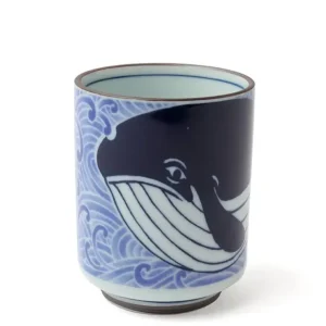 MIYA Company Cups/Mugs^Teacup Blue Whale Waves