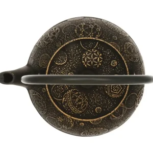 MIYA Company Teapots - Cast Iron^Teapot Cast Iron Gold Black Mari