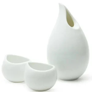 MIYA Company Sake Sets^Tear Drop White Sake Set
