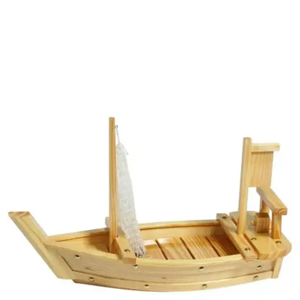 wooden_sashimi_boat___0.webp MIYA Company Sushi Service^Wooden Sashimi Boat - 36"